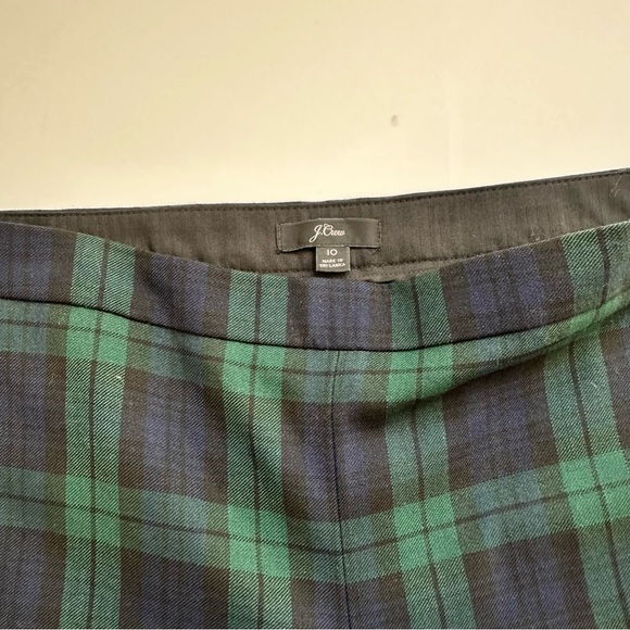 J Crew Green Tartan cropped Pants - Size 10 - Picture 5 of 5